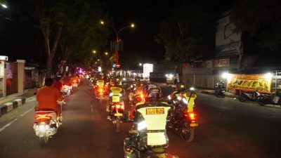Pasca Demo di DPRD Bangkalan, Petugas Gabungan Gelar Patroli di Wilayah Kota